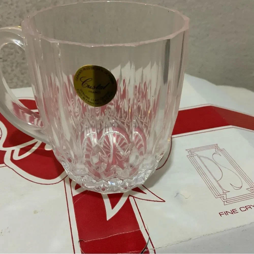 Paul Sebastian Cristal d’Arques Glassware Set of 4 Mugs France